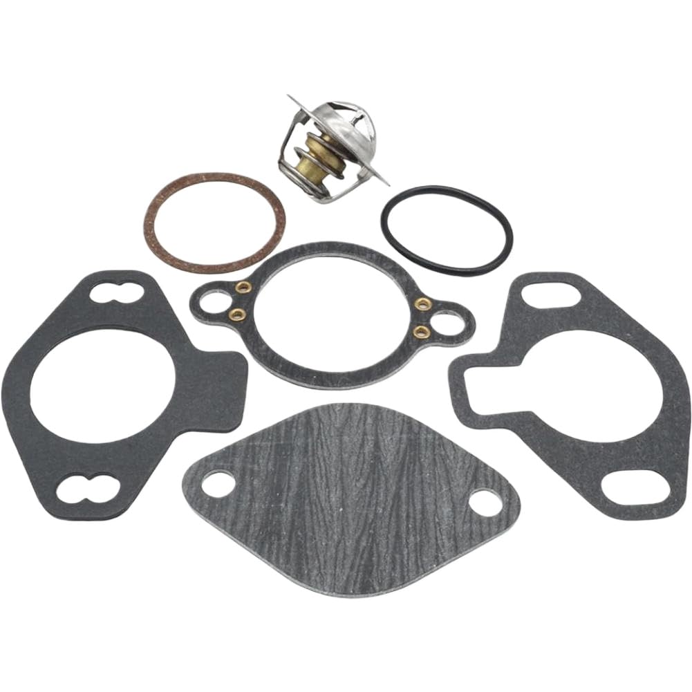 Thermostat Kit 140°F 60°C Compatible With Marine Mercruiser 4.3L V6 5.0L 5.7L 7.4L 8.2L V8 807252Q4 8M0089715 18-3668