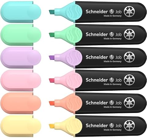 Schneider 115097 Zakreślacze, Wielokolorowy, 6 Szt