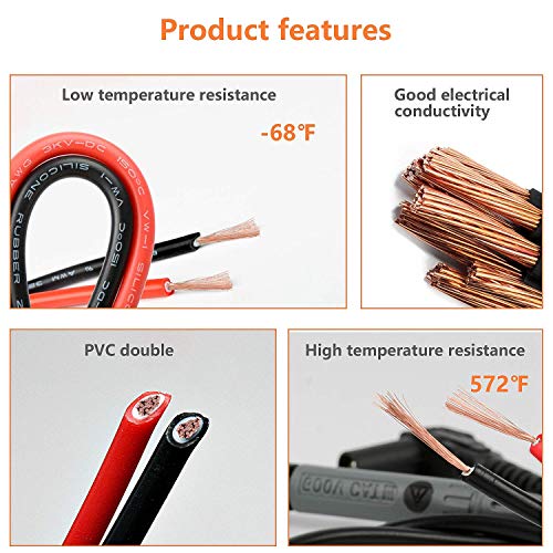 Multimeter Test Leads Banana Plug,1000V 20A Digital Multi Meter Clamp Tester Probe Test Probes Leads for Multimeter Electronic Test Leads Multimeter Accessories