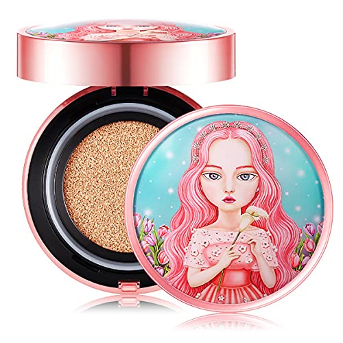 BEAUTY PEOPLE Absolute Radiant Girl Cushion 0.63oz SPF50+ / PA+++ Long Lasting Effect, Whitening, Wrinkle Improvement, Coverage Foundation (21 Natural Beige)
