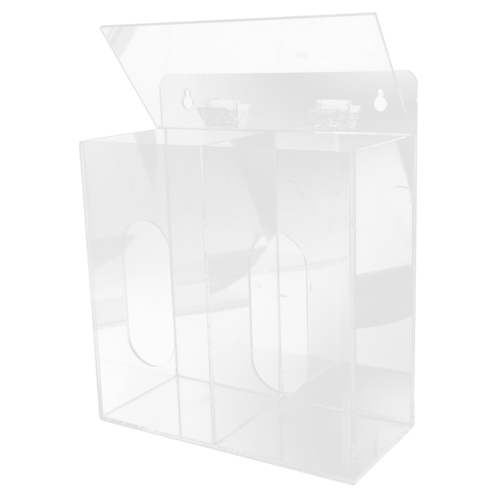 Gatuida 4pezzi Dispenser Da Muro Per Guanti e Maschere Contenitore Trasparente Acrilico Con Scomparti Organizzatore Salvaspazio Per Laboratorio e Di Lavoro