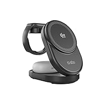 SBS Qi2 25W Power Dock 3in1 MFI MagSafe, Caricatore Wireless per iPhone, AirPods, Apple Watch, Ricarica Rapida 35W (25W+5W+5W), Alimentazione USB-C, Caricabatterie Magnetico, Certified MFI, Nero