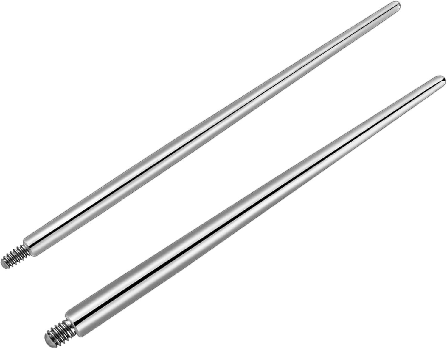 FINE4U 2PCS Piercing Taper 16G 14G Screw on - ASTM F136 Titanium Implant Grade Taper for Internally Threaded Labret Bar Piercing Tools(1.2mm/1.6mm)