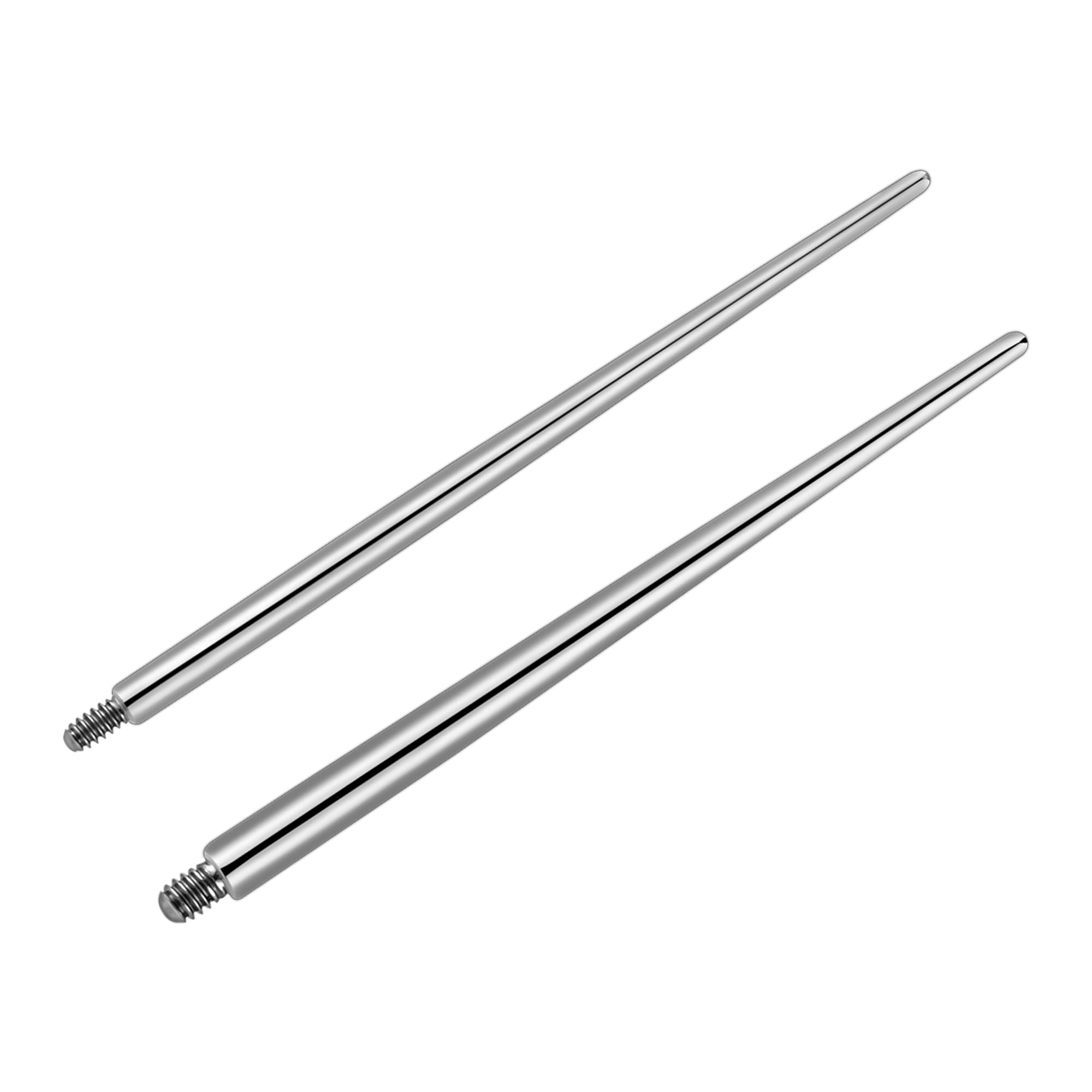 FINE4U 16G 6mm 8mm Piercing Jewelry for Conch, Tragus, Helix, Flat, Earlobe - ASTM F136 Titanium Hypoallergenic Cartilage Earring, Internally Threaded Flat Back Stud