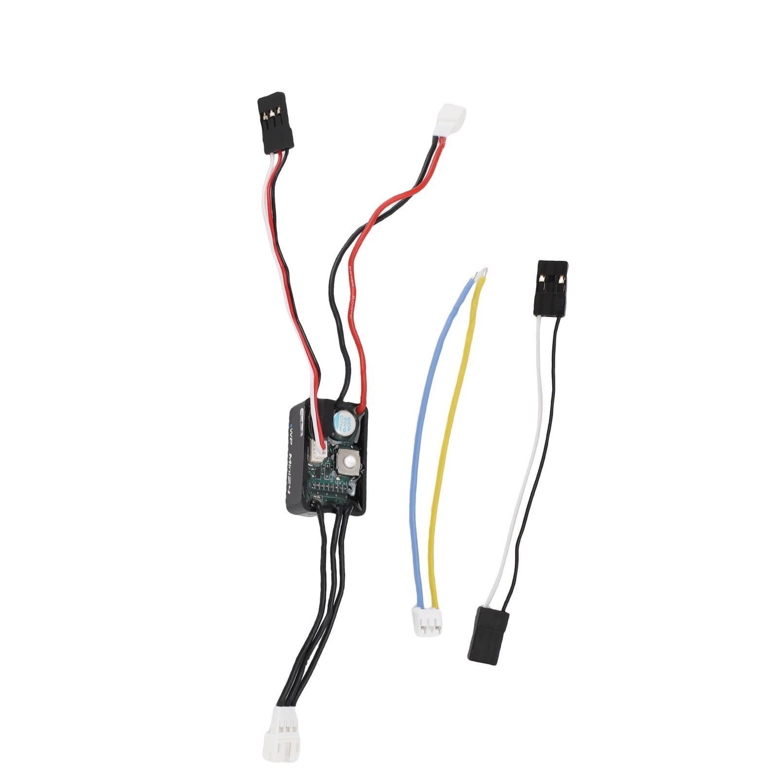 Bezszczotkowy ESC, Elektroniczny Regulator Prędkości LiPo RC 25A 2-3S, Silnik ESC z wodoodpornością IP67 i Zaawansowanym Odprowadzaniem Ciepła, Idealny do Gąsienic w Skali 1/24 1/18 /16