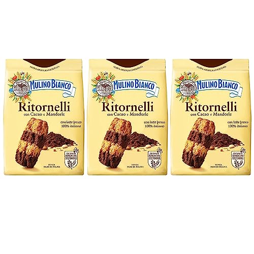 MULINO BIANCO Ritornelli - Italienische Kekse mit Kakao und Mandeln 700g (Ritornelli x3)