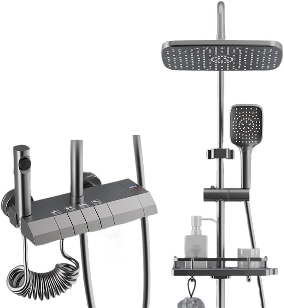 All copper shower set, household bathroom, pressurized nozzle(H1)