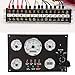 Acouto Boat Dash Instrument Panel Engine Speed Oil Level Pressure Water Temp Voltage Display Gauges Set with Red Backlights for RV Boat Marine Gauge Cluster Panel Replacement(12V)