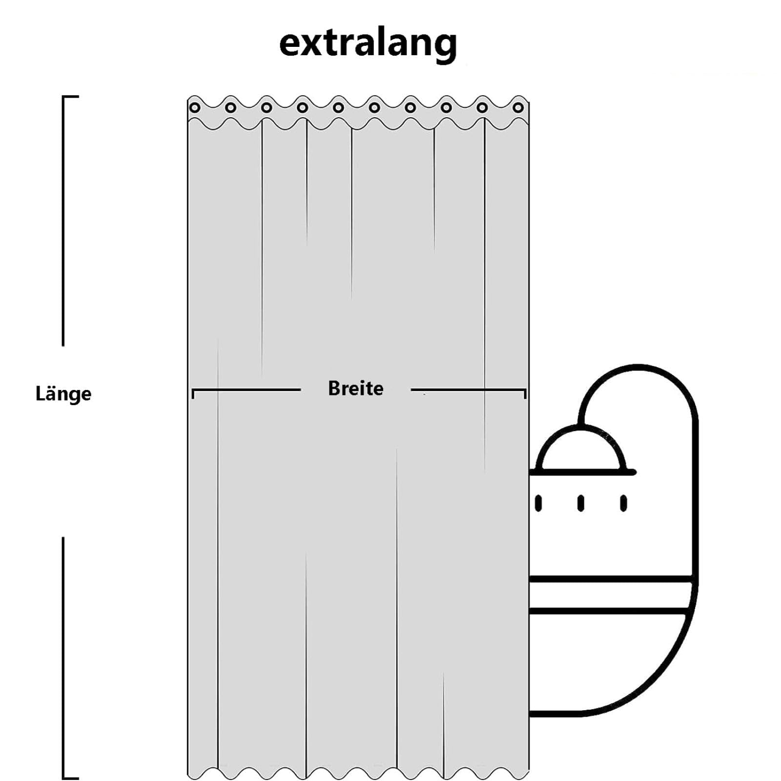 Moderner Boho-Duschvorhang – 260x175cm(BxH) – Abstraktes gelbgoldenes Kreislinienmuster fürs Badezimmer – Wasserabweisendes Polyestergewebe – Minimalistisches geometrisches Design