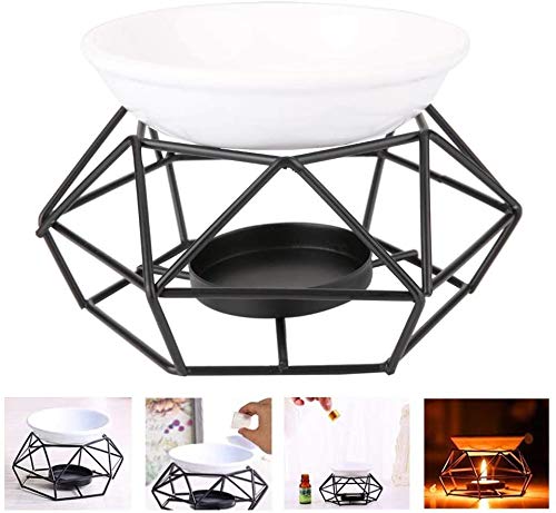 ANNIUP Aromatic Oil Burner,Geometric Ceramic Essential Oil Candle Holder Wax Melt Burner Warmer Melter fragrance Home Office Decoration for Home Office Bedroom Living Room Gifts-01 - Image 7