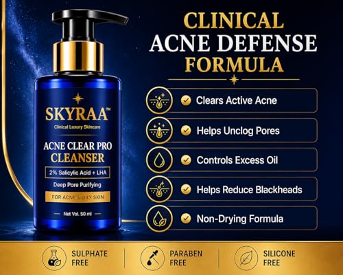 Image of 2% Salicylic Acid Face Wash with LHA & Niacinamide for Acne & Oily Skin | Deep Pore Cleansing, Blackhead Removal & Oil Control | Anti-Pimple Cleanser 50ml
