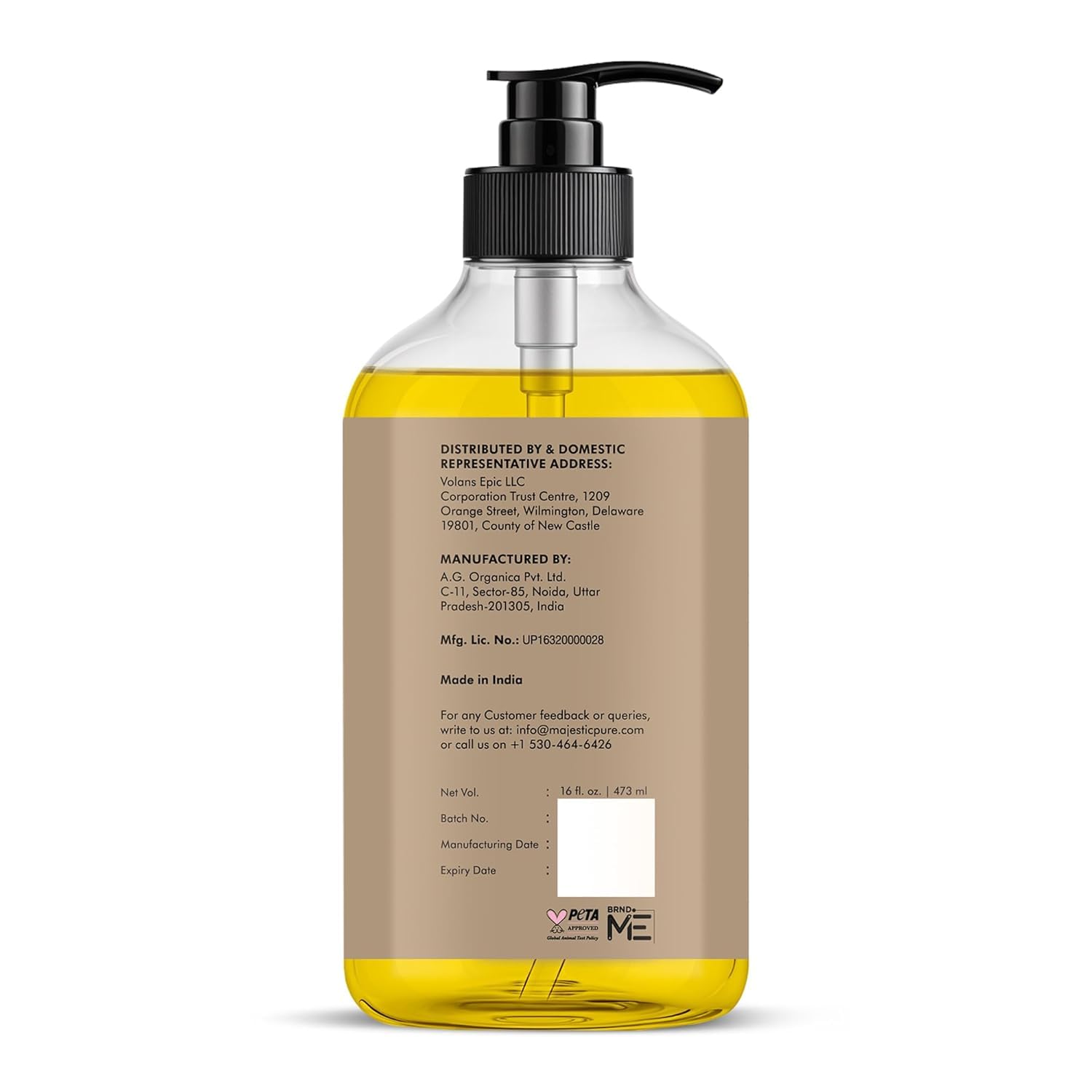 Majestic Pure Castor Oil - 100% Pure & Natural - Premium Grade, Cold Pressed, Hexane Free - Hair, Eyelashes, Eyebrows, Nails - Moisturizing & Nourishing - 16 Fl Oz - Image 9