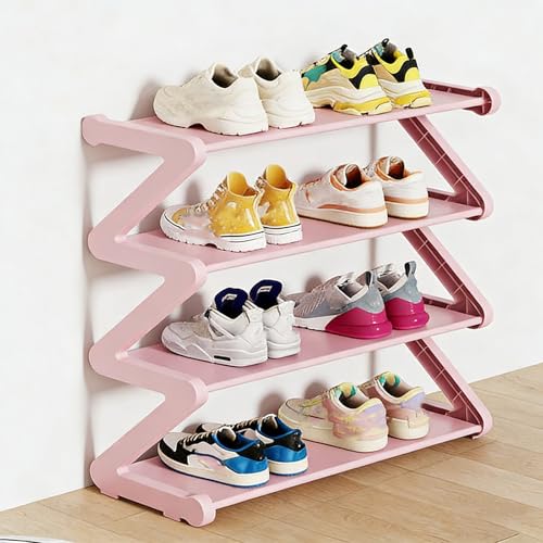 Zapatero que ahorra espacio, 8-12 pares de zapatos para entrada, pasillo, dormitorio, fácil montaje (60 x 19 x 51 cm), solución de almacenamiento elegante