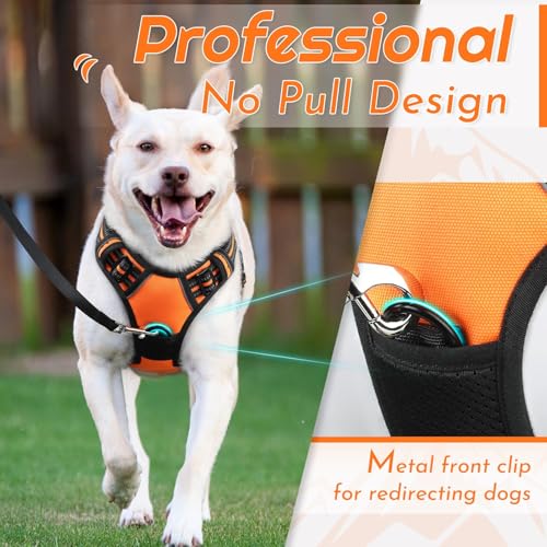 Image of Eagloo Dog Harness for Medium Sized Dogs, No Pull Vest with 2 Leash Clips