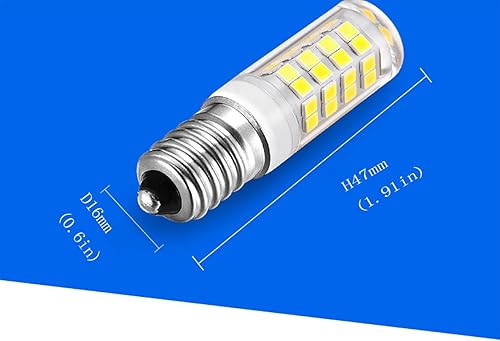 Miniatura 2 de WingYauLung Bombilla LED E14 luz diurna blanca 6000 K 120 V, base europea E14 para bombillas de campana extractora, bombilla de refrigerador,