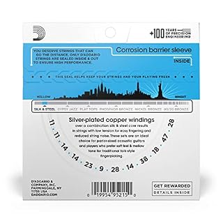 D’Addario EJ35 Cordes en soie/acier pour guitare folk 12 cordes 11-47 - Les Beatles, Paul McCartney, John Lennon, RIngo Starr, George Harrison D'Addario EJ35 Cordes en soie/acier pour guitare folk 12 cordes 11-47 – Image 3