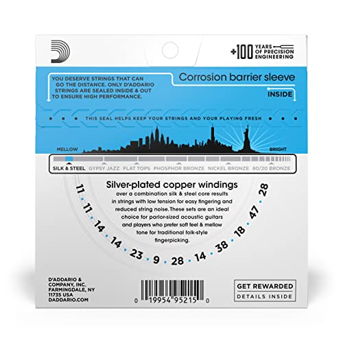 D’Addario EJ35 Cordes en soie/acier pour guitare folk 12 cordes 11-47 - Les Beatles, Paul McCartney, John Lennon, RIngo Starr, George Harrison D'Addario EJ35 Cordes en soie/acier pour guitare folk 12 cordes 11-47 – Image 4