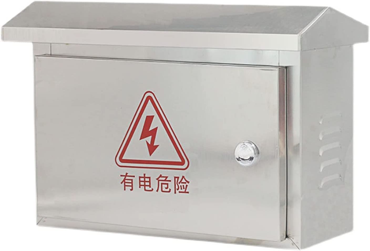 Aioneer Outdoor Weatherproof Junction Box, Stainless Steel Electrical Enclosure With Hinged Cover, Diy Distribution Box With Mounting Plate, Ideal For Electrical Projects-A Color-L50*W18*H40CM