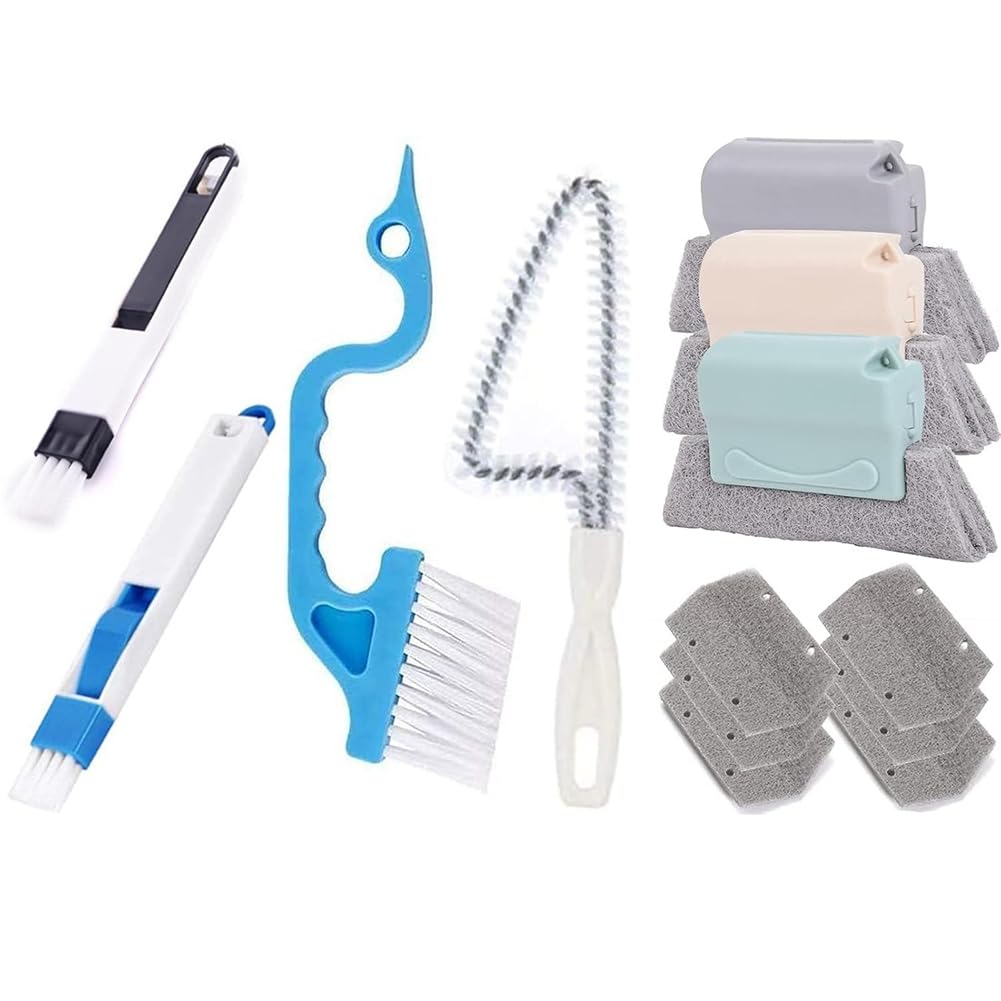 Aundhegrtt Magic Window Sill Cleaning Tools Kit- Window Track Cleaner Tool Set(13 Pcs) for Door Tracks