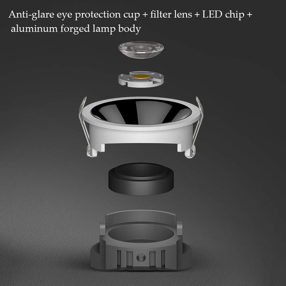 (10 Kit di Illuminazione A Incasso LED Moderni E Semplici Faretto A Incasso LED Retrofit Antiabbagliamento Kit di Faretto A Incasso LED per Soffitto per Soggiorno