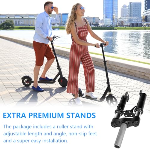 E Scooter Federgabel, Vorderradaufhängungssatz für Segway Ninebot F20 F25 F30 F40 F40i F65 D18E D28E D38E D40X E Scooter Stoßdämpfer Gabel Scooter Zubehör mit Ständer Schutzblech Kotflügelzubehör
