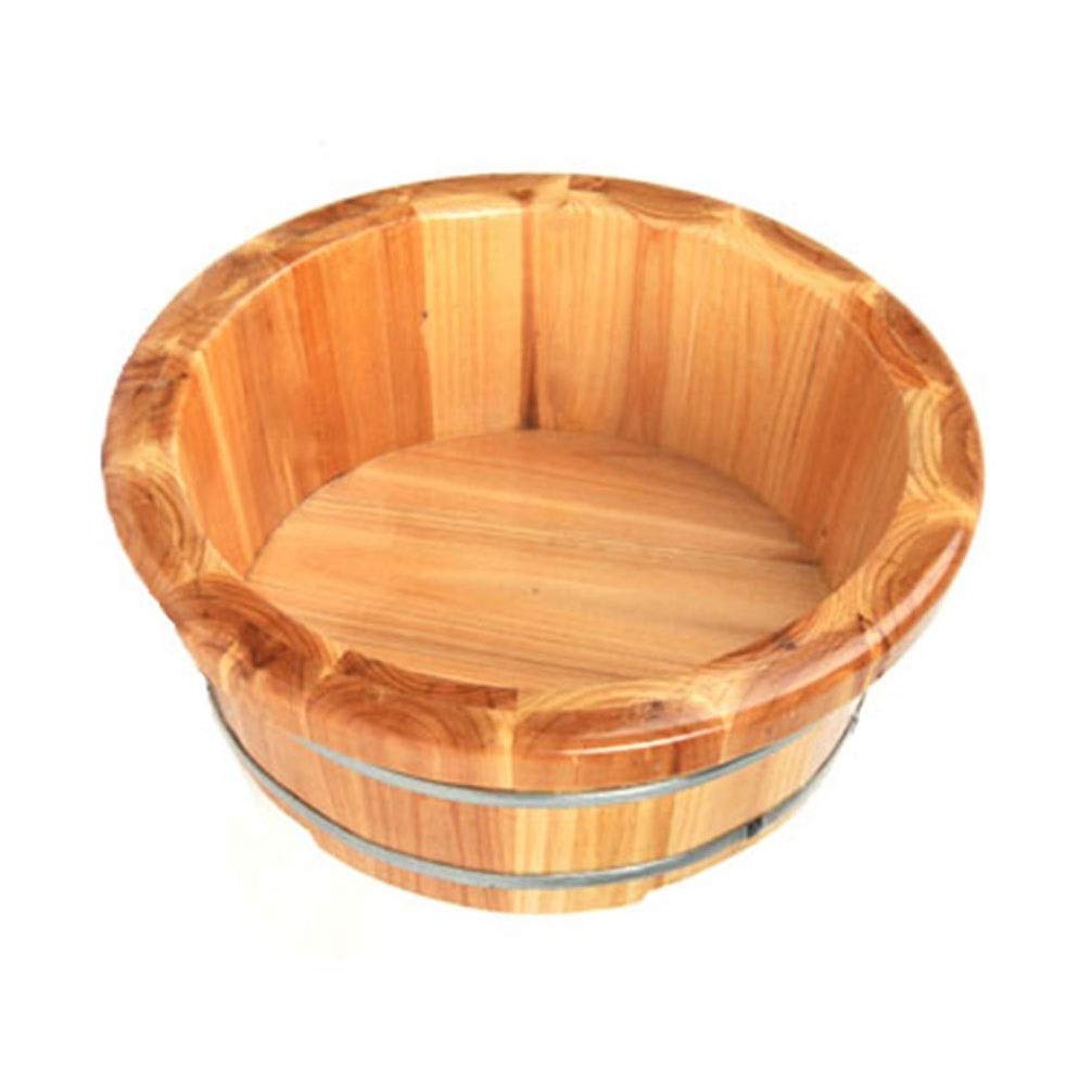 Cubo de baño de madera para pies, lavabo para baño de pies, cubo de spa de pies, cubo de barril de madera de abeto natural, muy fácil de usar, esperanzado para perseguir la felicidad