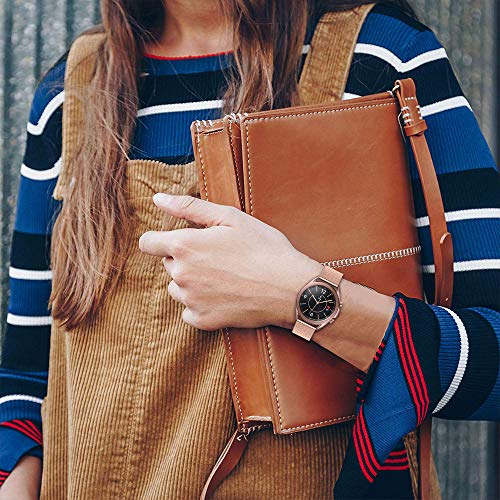 Chofit 22Mm Quick Release Watch Band Compatible With Michael Kors Access Gen 5 Bradshaw Mesh Adjustable Metal Strap Stainless Steel Buckle For Michael Kors Access Gen 5 Bradshaw (Rose Gold) #TOP3