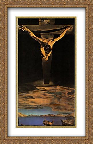 Salvador Dali 2X Matted 26x40 Gold Ornate Large Framed Art Print 'Christ St. John'