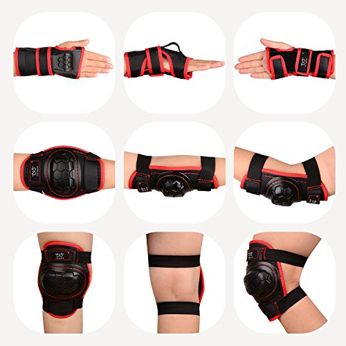 image for Bezioner Kids Knee Pads and Elbow Pads with Wrist Guards Protective Ge