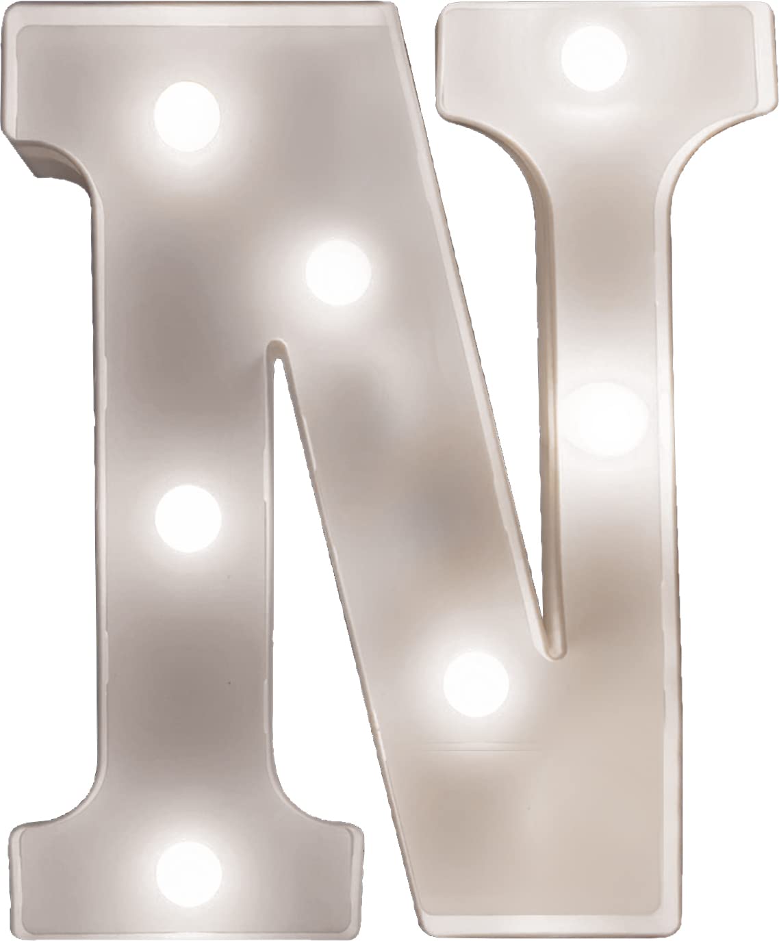St Helens Home & Garden Battery Operated 3D LED Letter Light - Perfect for use as a Night Light or at Weddings and Parties (Letter N) — image 1