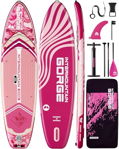 11'x34 Ultra Wide Paddleboard, Inflatable SUP&430lb Capacity for All Skill, Stand-up Paddle Board for Yoga/Family, EVA Deck, US Fin, High-Pressure Pump, 100L Bag, Safety Leash