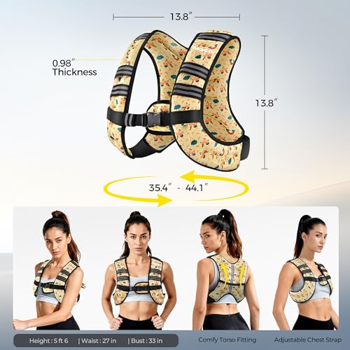 Image of PACEARTH Weighted Vest,6lb /8lb /10lb /12lb /16lb /20lb /25lb /30lb Weight Vest with Reflective Stripe, Body Weight Vests for Women, Men, Weight Loss Workout, Strength Training, Running, Walking, Jogging
