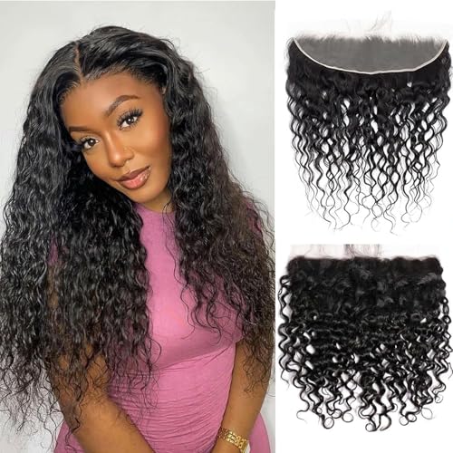 Cierre frontal de cabello humano brasileño sin procesar, encaje 13x4 de calidad superior