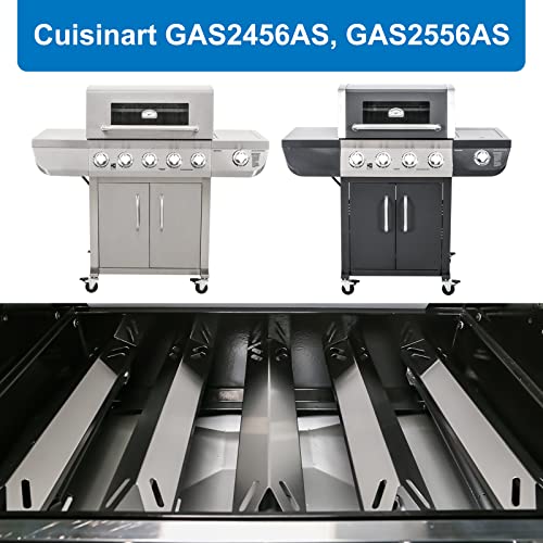 Uniflasy BM-19512-5SS+99512-5SS+DHZ-4 Grill Replacement Parts For Cuisinart Gas2456As,Gas2556As,Gas1456Aso,Gas1456Bso,Gas9456As/Aso,Gas9556As/Aso,Gas2420As,Stainless Steel Burner Tube Heat Plate Tent Shield Plate Burner Cover thumb #4