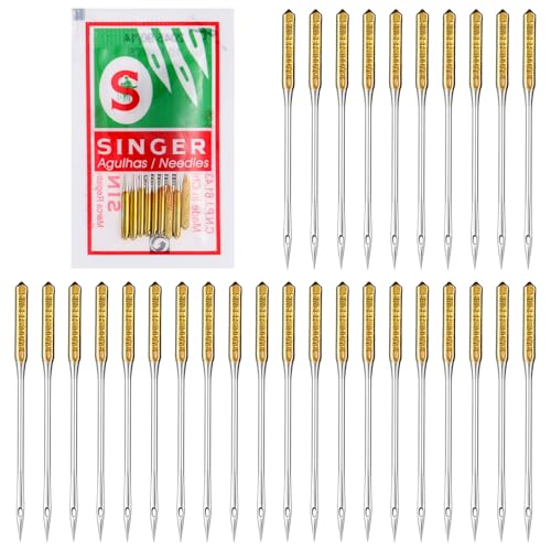 30 Pcs Sewing Machine Needle, Large Eye Quilting Needles for