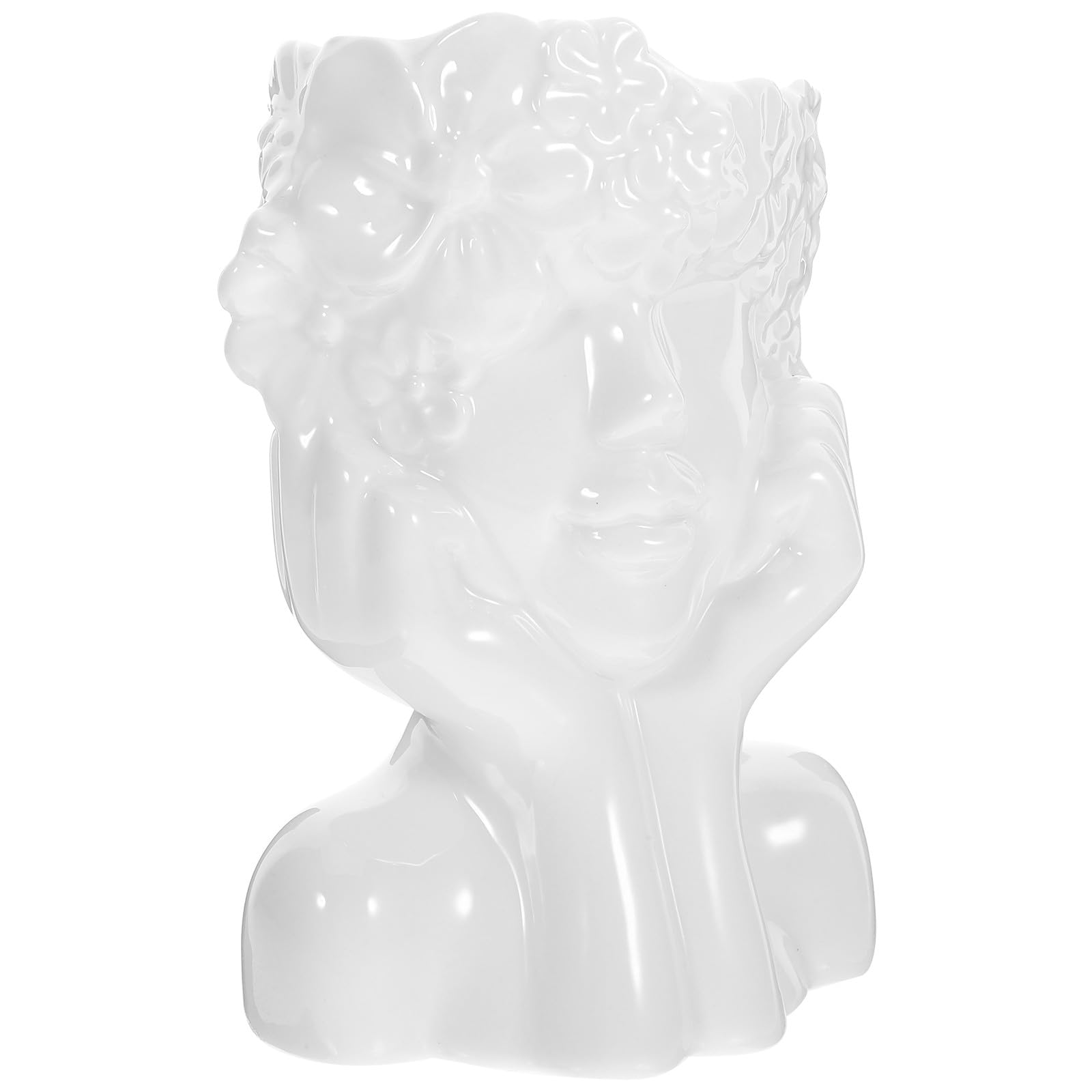Vase en céramique blanc buste pour sublimer facilement vos bouquets simples
