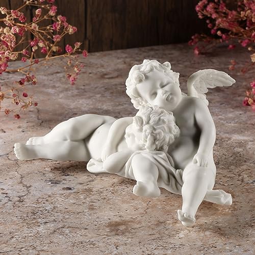 Figura decorativa ángel en resina pintada a mano miniatura 4