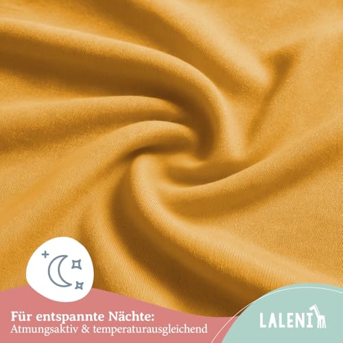 Laleni Jersey Spannbettlaken, 55x90cm, für Baby Beistellbett & Stubenwagen, 100% Baumwolle, Oeko-TEX Zertifiziert, Gelb – Ansicht 5