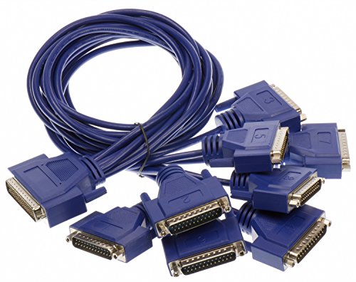 LF662KB PCIe 8 Port RS232 I/O Serial Card Adapter w/Octaplex Cable 36\" HD78M-DB25M-8 - Thumbnail 2