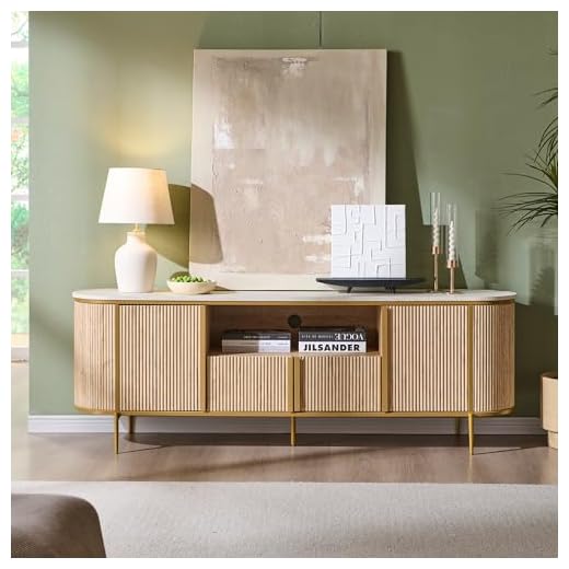 OKD 70" Luxury Fluted TV Stand