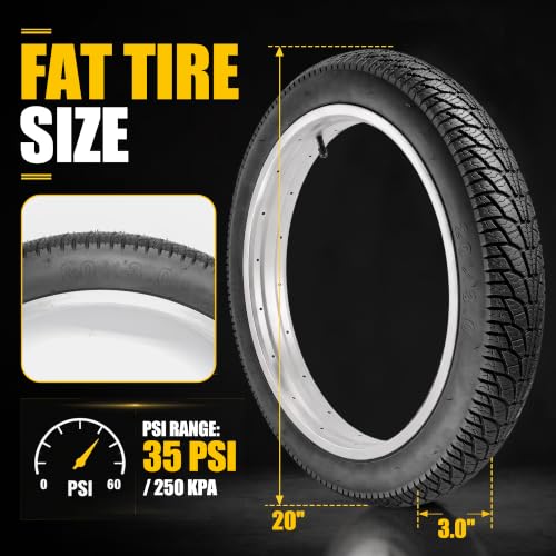 Qiuwoft 20x3 Fat Tire & Tube Set