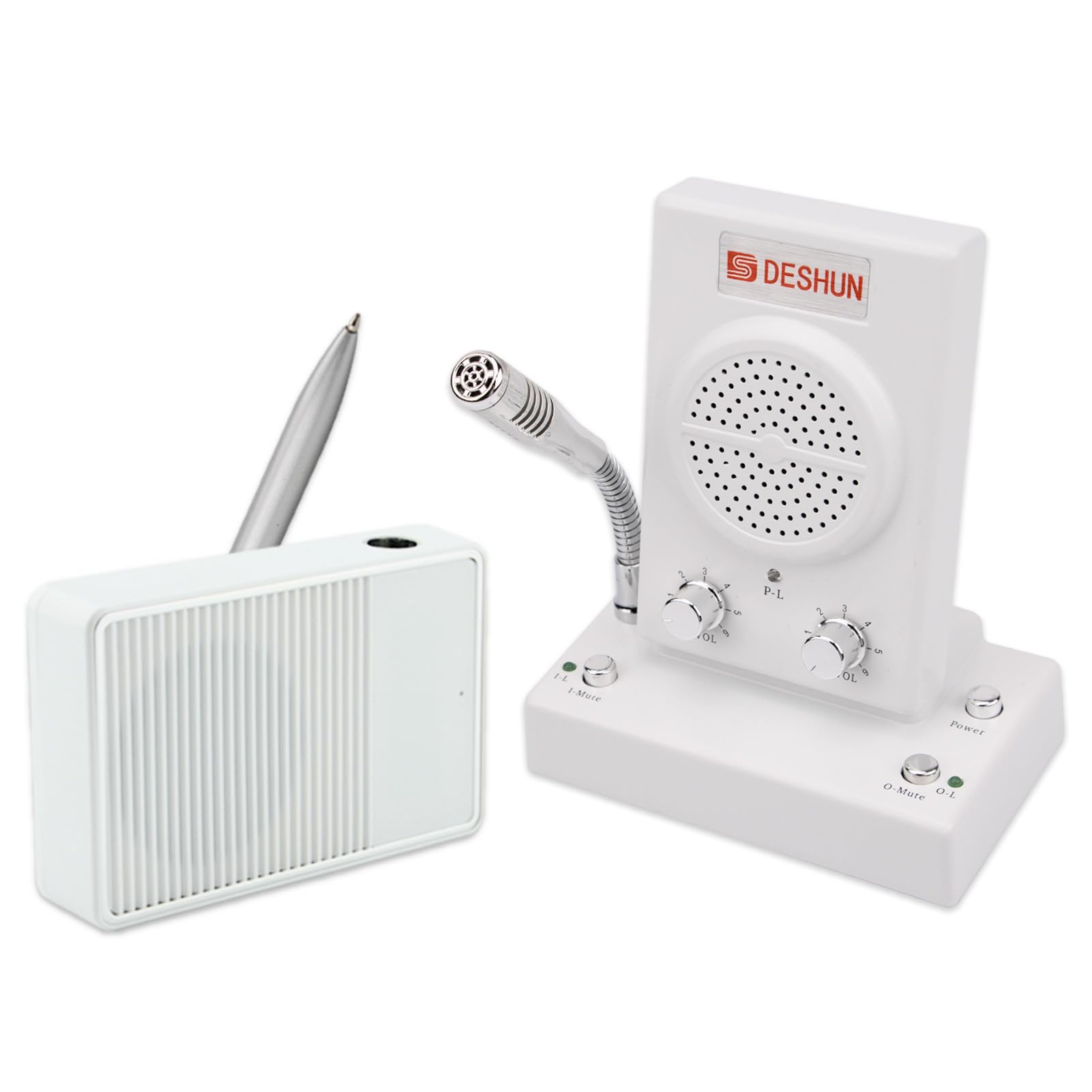 DESHUN Window intercom Speaker,Window intercom 2 Way, Window Counter intercom Microphone, intercom System for The Business/Bank/Office/Hospital/Station/Catering.