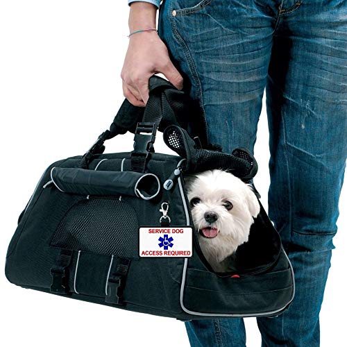 Workingservicedog.com “Service Dog” - Clip On Identification Patch Tag - Includes Five Service Dog Handout Cards - Clips Onto A Service Dog Vest, Harness, Collar, Leash Or Carrier #TOP7