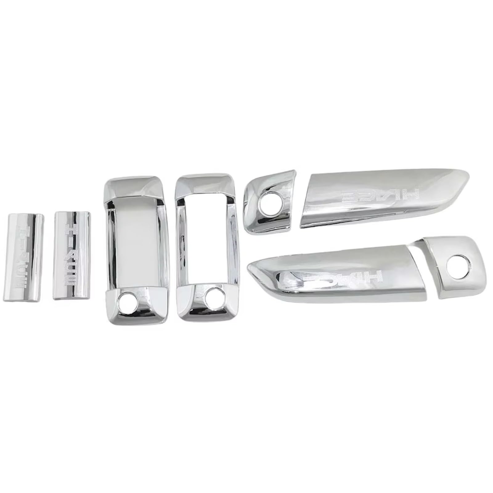 Jjrfvbgt One Color Door Handle Trim Compatible With Toyota For Hiace For Commuter 2008-2018 Abs Trim Chrome Silver Decoration Exterior Door Handle Housing