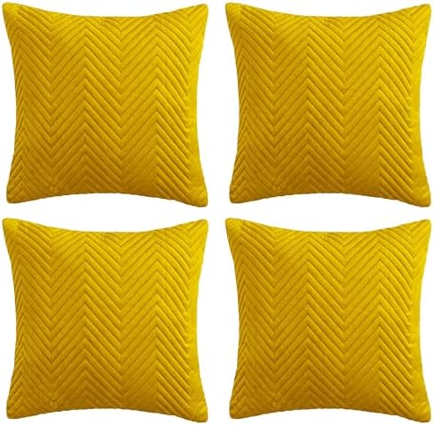 Hafaa Cushions with Covers Included 45 x 45 Cm Set of 8 (4 Ochre ...
