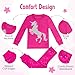 SUPER SOFT UNICORN 2 PIECE PAJAMA SET 100% COTTON+2 FREE GIFTS, Pink / Grey, 5 Years