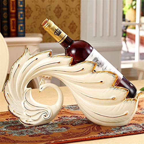 Lwieui Estante del Vino Estante del Vino Decoración gabinete del Vino Decoración Creativa del Vino de cerámica Crafts...