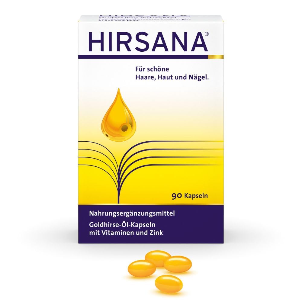 HIRSANA Goldhirse-Öl-Kapseln für schöne Haare, Haut und Nägel, 90 pz Capsule