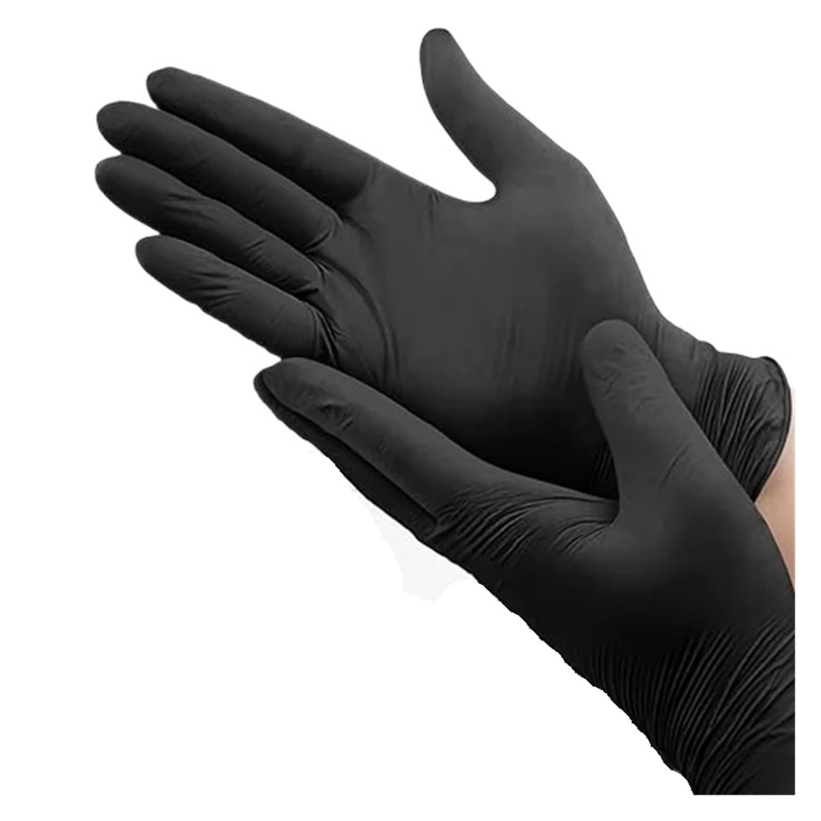 20/50/100 Szt. Jednorazowe Rękawiczki Nitrylowe Czarne Lateksowe Bezpudrowe Do Mycia Naczyń W Kuchni Robocza Farba Włosów Czyszczenie(XL,Black 100PCS)
