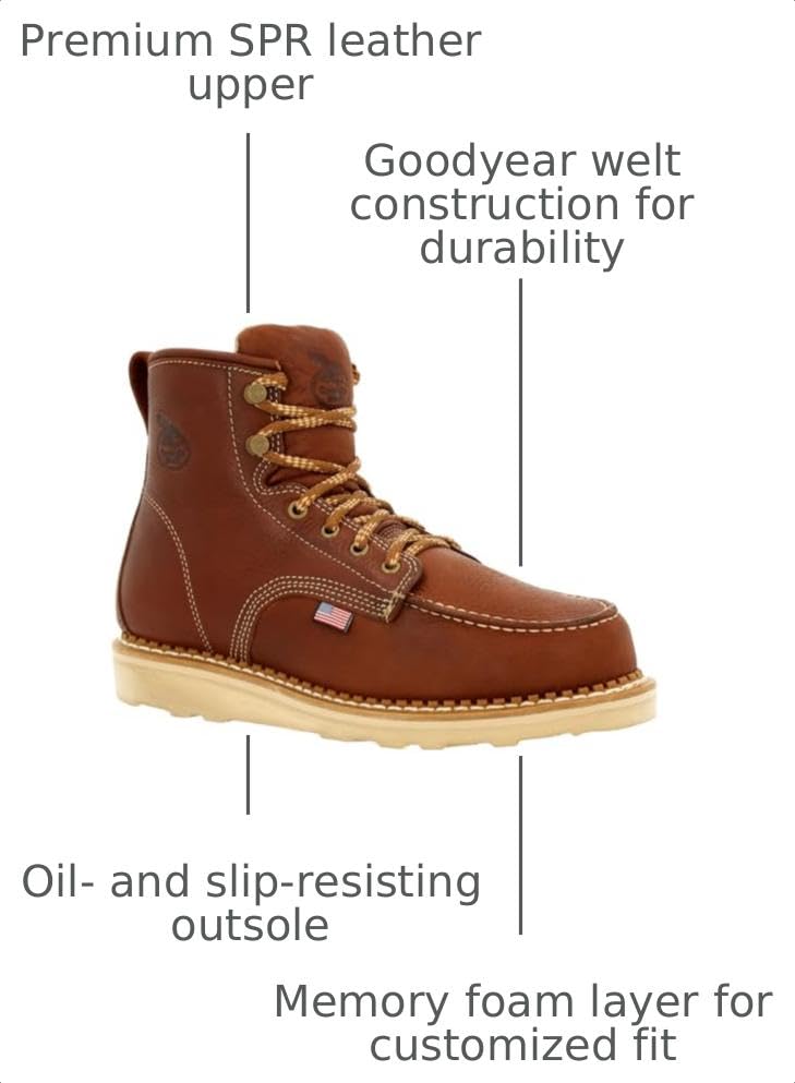 Image of Georgia Boot Wedge Moc Toe Work Boot